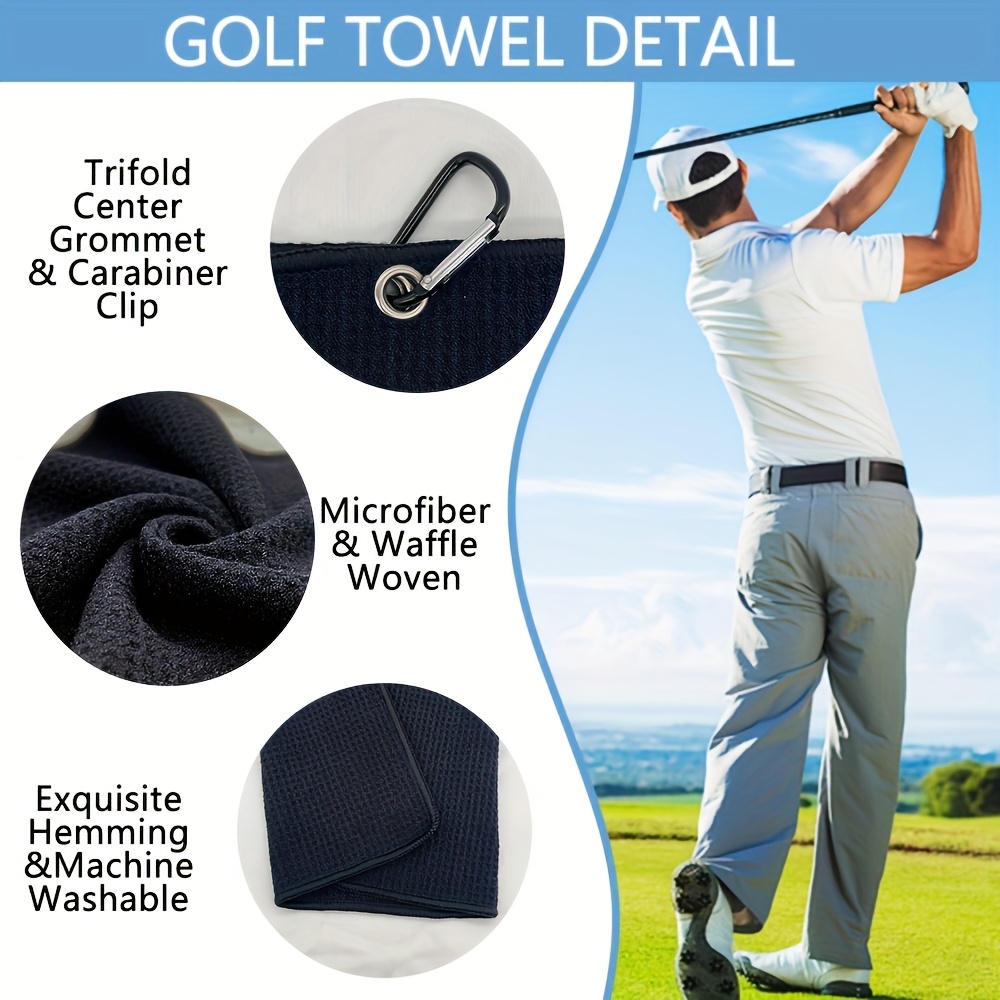 클립이 있는 프리미엄 골프 타월 - 골퍼, 남성 및 여 - Golf Towel Waffle 리뷰 및 가격