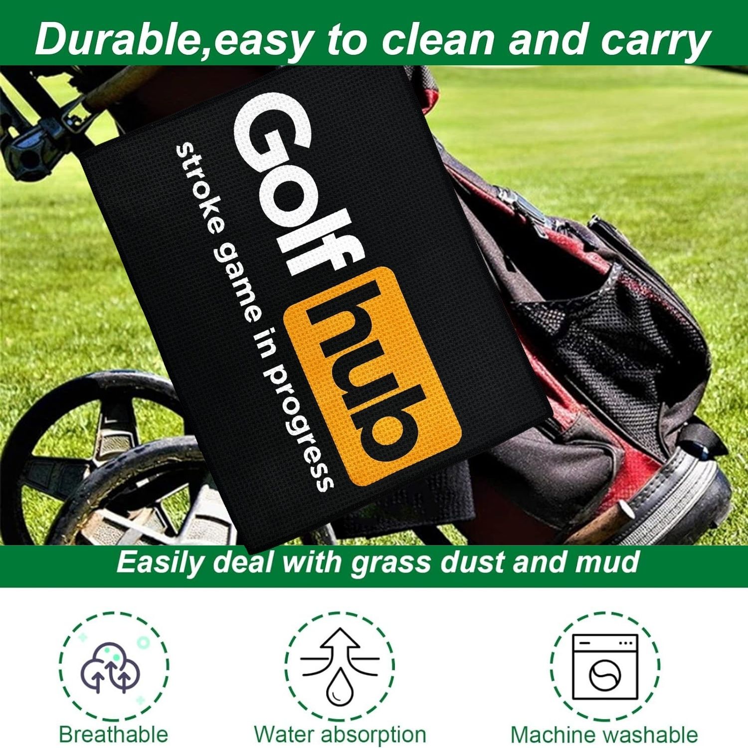 재미있는 마이크로파이버 프리미엄 골프 타월, 남성용 및 - Golf Towel Waffle 리뷰 및 가격